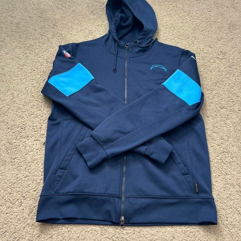 Navy chargers‎ zip up hoodie